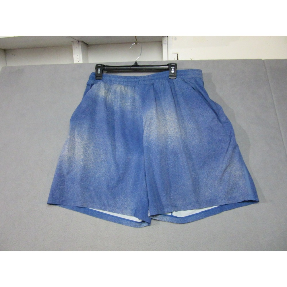 Lululemon Shorts Mens XL Blue Gray Pace Breaker Cloud Lined Drawstring Active